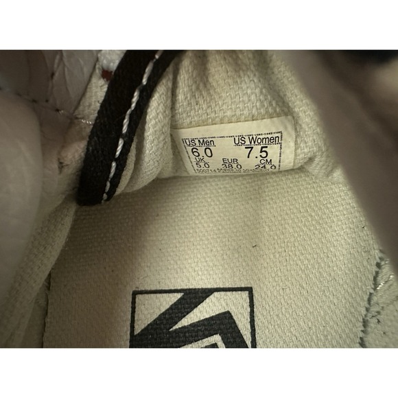 Vans Womens Black And White Checkered Low Top Sneakers Shoes U.sMen6 U.sWomen7.5 - Picture 5 of 8